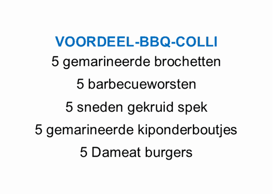 Afbeelding van Voordeelbbqcolli (zie info)