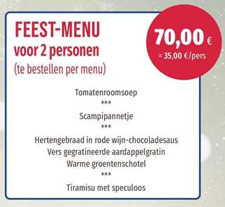 Afbeelding van FEEST MENU voor 2 personen